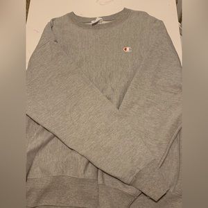 Men’s Grey Champion crew neck sweatshirt